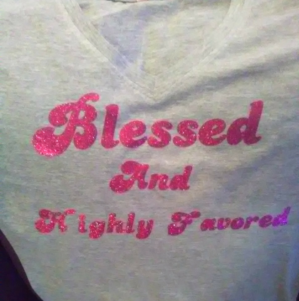 Women's Blessed & Highly Favored t,-shirt